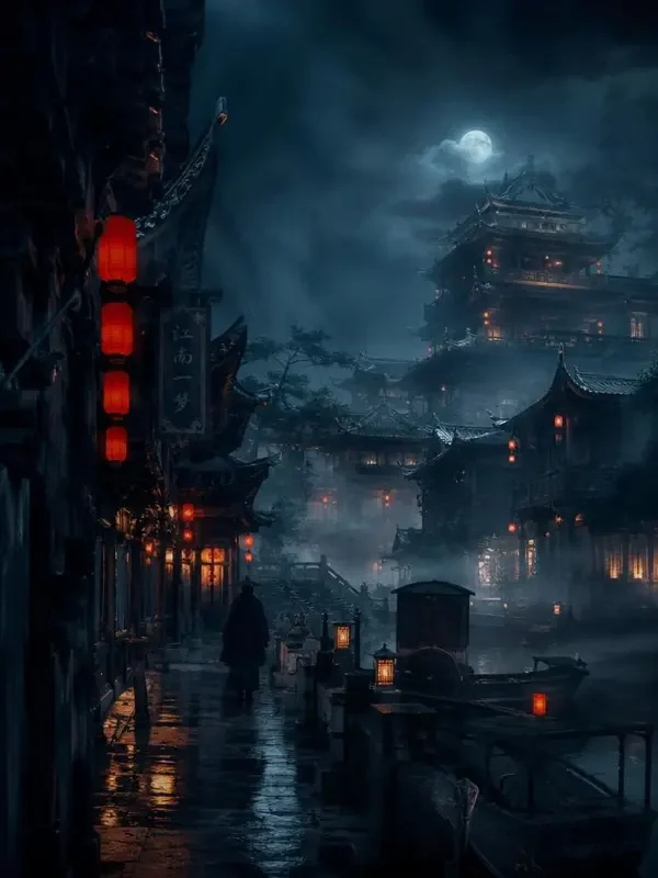 《花灯遇青山》竖版海报，古装爱情，一盏心愿 · 一座孤楼